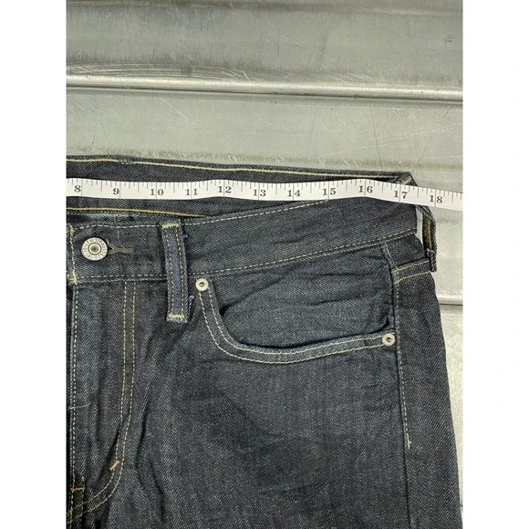 Levis 514 Straight Leg Jeans Mens 33x30 Blue Dark Wash Denim 100% Cotton - Picture 8 of 16